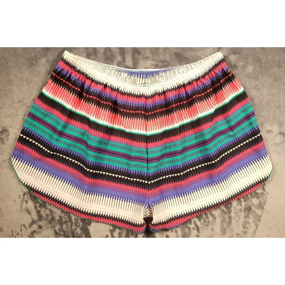 Roxy‎ Elasticized Geometric Beach Board Swim Shorts Women's Size Large